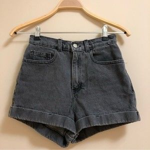 American Apparel High Rise Rolled Denim Shorts